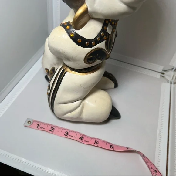 Vintage 10" Arab Prince Blackamoor Aladdin Ceramic Figural Figurine Planter Vase - Picture 5 of 8